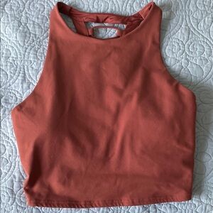 ALO Yoga Orange Sleeveless Crop Tank Top